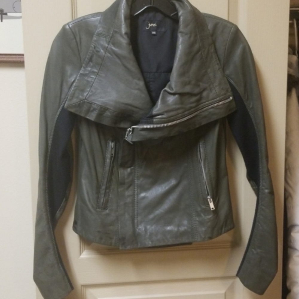 June Asymmetrical Lambskin Moto Jacket